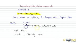 FORMATION OF INTERCALATION COMPOUNDS [upl. by Calandra]