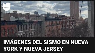 Las imágenes del terremoto de magnitud 48 en Nueva York y el noreste de EEUU [upl. by Jeb]