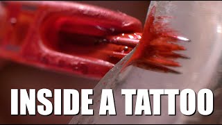 Tattoo on Transparent quotSkinquot at 20000fps  The Slow Mo Guys [upl. by Lim]