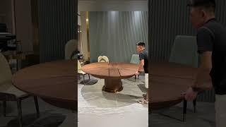 Rotating round Dining table with function woodtable roundtable diningtable woodfurniture tables [upl. by Amil]