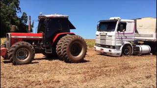 trator massey ferguson 297 turbo filipado tentando desatola careta scania 113H [upl. by Toft716]