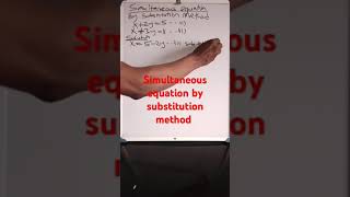 Solving simultaneous equation by substitution method [upl. by Opiak]