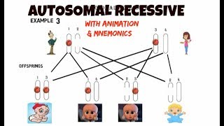 AUTOSOMAL RECESSIVE DISORDERS WITH MNEMONICS amp ANIMATION in 8 mins 😇🤓 [upl. by Eceeryt]