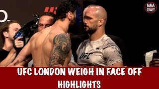 Full UFC London Weigh in Face Off Highlights [upl. by Melburn]