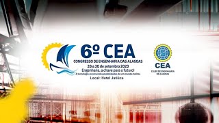 6º CEA  Congresso de Engenharia das Alagoas  PRIMEIRO DIA 28092023 [upl. by Nevyar461]