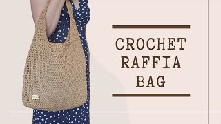 Crochet raffia summer bag [upl. by Etteiram298]