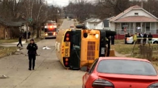 Van Crashes Into School Bus With 31 High School Students [upl. by Allenrac]