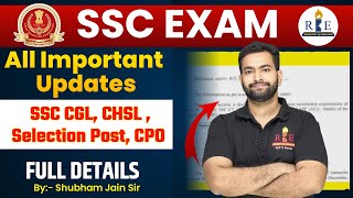 SSC Exams all important updates by Shubham Sir SSC CGL CHSL Selection post vendor IB Vacancy [upl. by Eittam182]