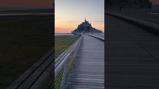 Sunset over Mt St Michel in Normandy 🇫🇷 [upl. by Aisor]