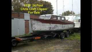 Vintage Antique 1938 Chris Craft Clipper For Sale [upl. by Charley678]