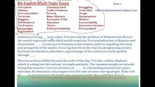 BA English Multi Topic Essay Lecture by Shahid Bhatti [upl. by Cykana]