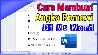 Cara Membuat Angka Romawi di MS word [upl. by Stryker]