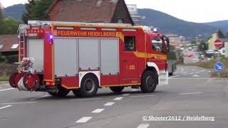 Einsatz für die BF Heidelberg mit ELW LF 24 amp ABC ErKW [upl. by Lexa295]