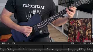 Slayer  Postmortem Guitar Cover  Screentabs [upl. by Cristin374]