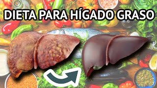 La mejor DIETA para el HÍGADO GRASO tratamiento natural [upl. by Enillebyam869]