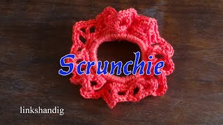 Haken  tutorial 589 Scrunchie linkshandig [upl. by Ylek429]