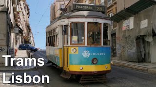 🇵🇹 Trams in Lisbon  Elétricos de Lisboa 2021 4K [upl. by Polash829]