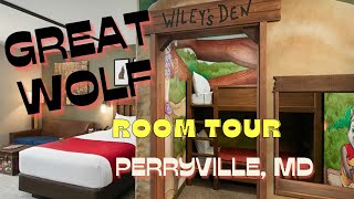 The New Great Wolf Lodge Room Tour  Wolf Den Suite  Maryland Waterpark 122023 [upl. by Sirenay262]