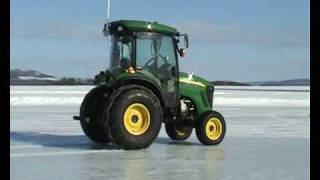 Driverless tractor on ice [upl. by Helsa5]