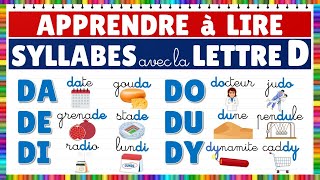 Apprendre à lire  Montessori  Syllabes avec la lettre D  Exercice de lecture français eme [upl. by Akiehsal]