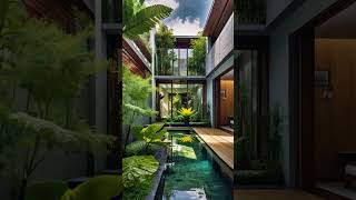 Tropical Modern water Courtyard House Design Inspirations [upl. by Adar]