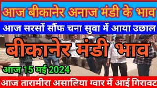 बीकानेर मंडी के भाव  150324 सरसों ग्वार चना सौफ जीरा भाव मे जोरदार तेजी  Bikaner Mandi Bhav [upl. by Shatzer]