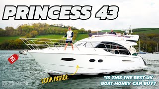 The Best Uk Flybridge  Princess 43 FOR SALE Broker Tour [upl. by Drusy]