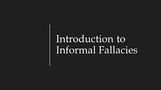 Informal Fallacies Fallacies of Relevance [upl. by Yatnwahs]