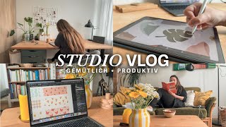 Studio Vlog  Drawing new stickers Summer Shop Update Digital Reading Journal Silent vlog [upl. by Chavez]