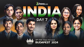 CHESS OLYMPIAD 2024 DAY 7  INDIA vs CHINA  INDIAw vs GEORGIA [upl. by Enahc]