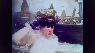 4k 50fps colorized 1898 The first tragedy ever filmed The launch of HMS Albion [upl. by Ivel]