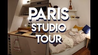 PARIS STUDIO APARTMENT TOUR CHAMBRE DE BONNE9m2 [upl. by Kammerer]