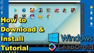 LeapDroid 2018 Android Emulator for Windows  How to Download and Install Tutorial [upl. by Anitnas]