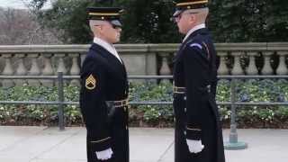 Tomb of the Unknown Soldiers Changing of the Guard at Arlington VA Winter [upl. by Amye]