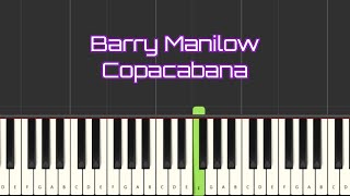 Learn Piano Keys  Barry Manilow  Copacabana piano tutorial pop music [upl. by Taub]