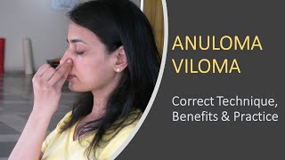 Anuloma Viloma Pranayama  Alternate Nostril Breathing [upl. by Yevre]