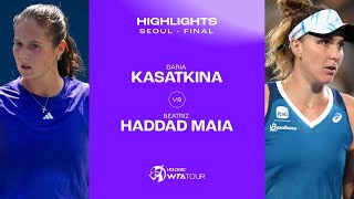 Daria Kasatkina vs Beatriz Haddad Maia  2024 Seoul Final  WTA Match Highlights [upl. by Elnukeda800]