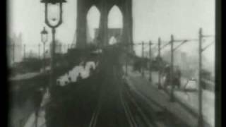 Brooklyn Bridge Trolley Crossing 1899  Edison Studios [upl. by Ettenil]