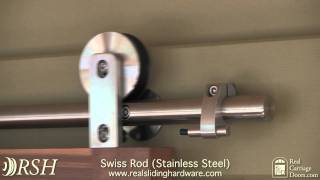 Stainless Steel Sliding Barn Door Hardware  Demonstration [upl. by Melva589]