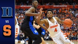 Duke vs Syracuse Mens Basketball Highlights 201617 [upl. by Wheeler]