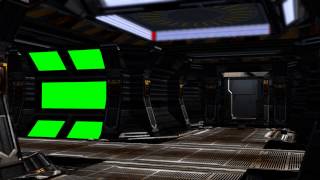 Spaceship Interior with sound  green screen set C  free use [upl. by Normand]