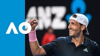 Milos Raonic v Lucas Pouille match highlights QF  Australian Open 2019 [upl. by Sandler861]