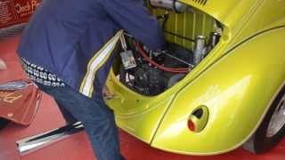 Raw vid Mooneyes VW Moonbug 1st Start June 28 2013 European BugIn 5 EBI [upl. by Auop147]