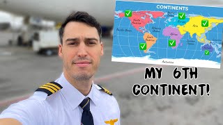 International Airline Pilot Life  MY 6th CONTINENT [upl. by Flemming]