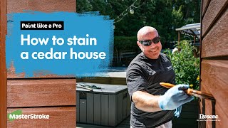 Paint like a Pro  How to stain a cedar house [upl. by Akinehc]