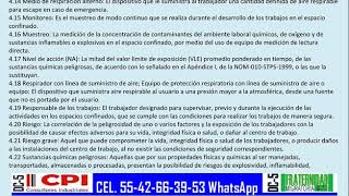 NOM033STPS2015 CONDICIONES DE SEGURIDAD PARA REALIZAR TRABAJOS EN ESPACIOS CONFINADOS [upl. by Raimes162]