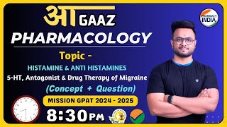 आGAAZ HISTAMINE amp ANTI HISTAMINES  Concept  Questions  Pharmacology GPAT 202425 gpat2024 [upl. by Golden]