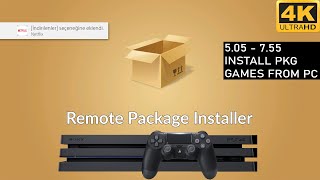 Install Pkg Files To Ps4 Without Usb or Hdd 505  755  Remote PKG Installer [upl. by Ynnor384]