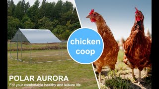 Outdoor large metal chicken coop installation and assembly video [upl. by Adnih]