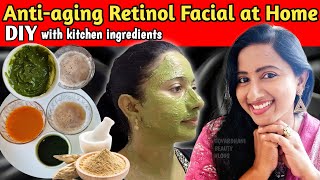 Antiaging Retinol Facial ఇంట్లోనే simple గా darkspots pigmentationtreatmentathome govardhani [upl. by Sousa]